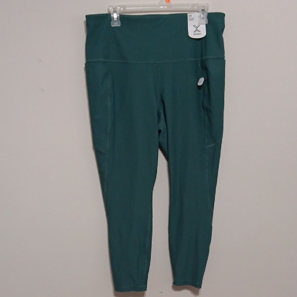 Xersion Sea Green 7/8 Ankle Leggings 17" Inch Waist 24" Inch Inseam